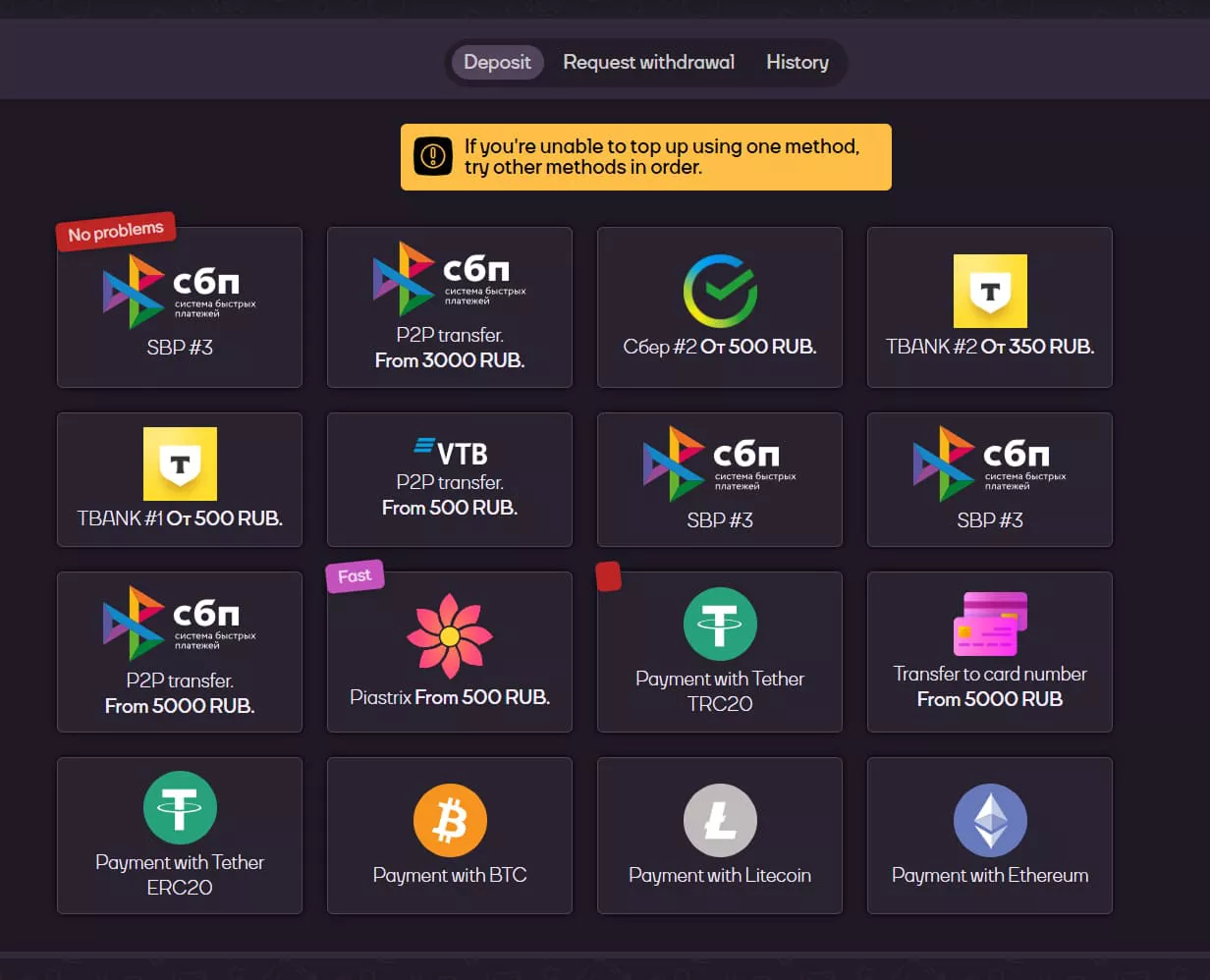 SYKAAA Casino пополнение счета