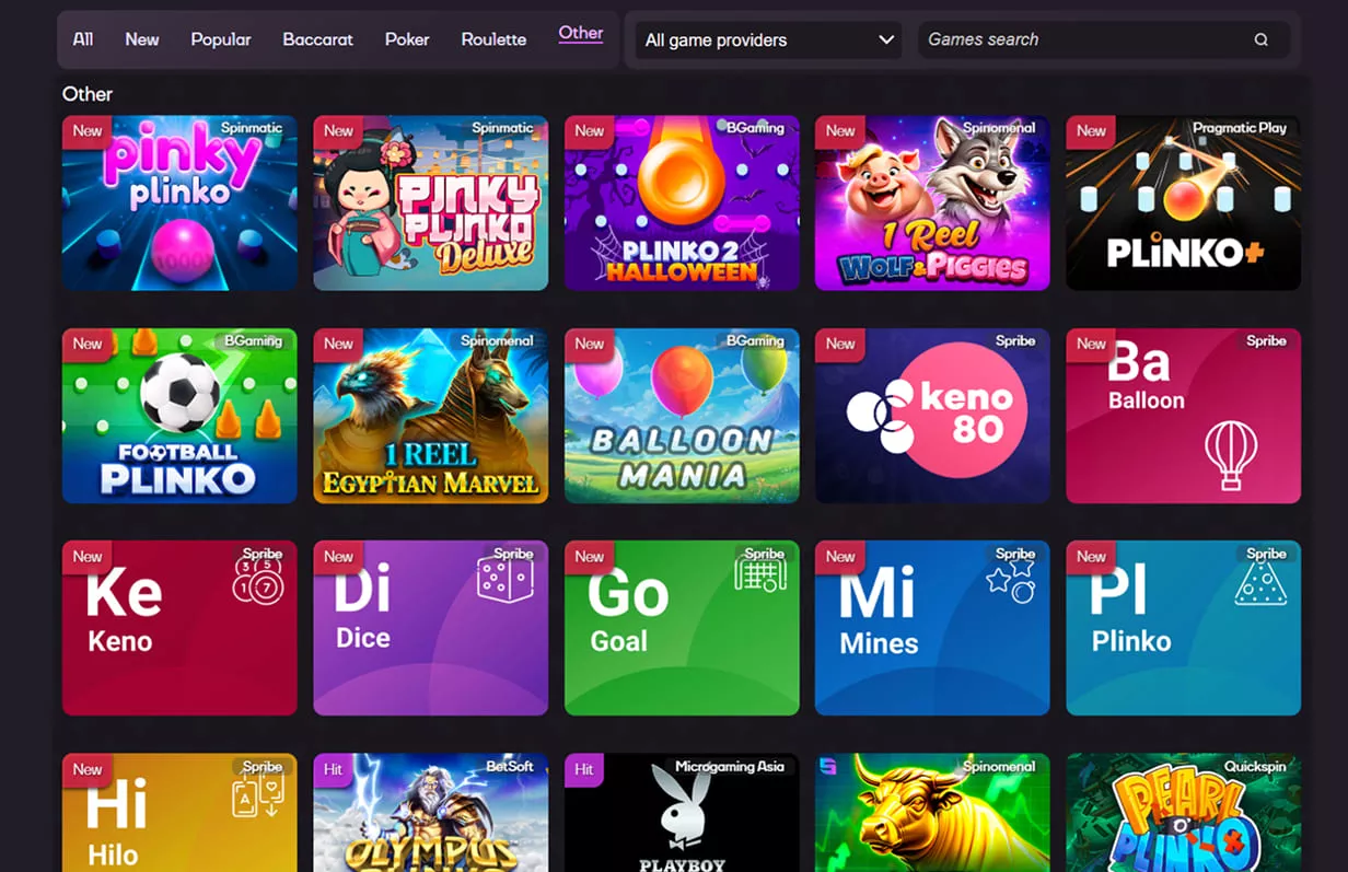 SYKAAA Casino мини-игры