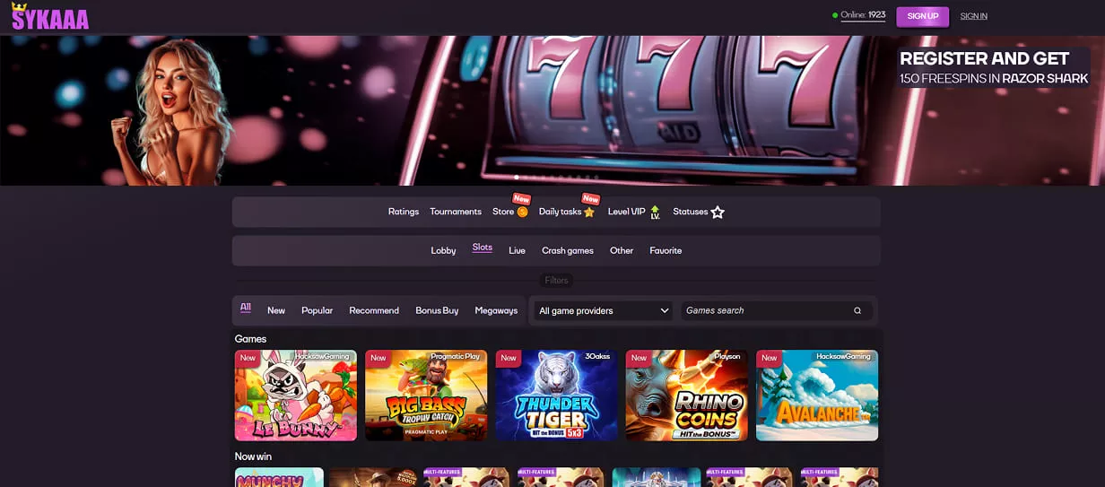SYKAAA Casino официальный сайт